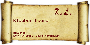 Klauber Laura névjegykártya